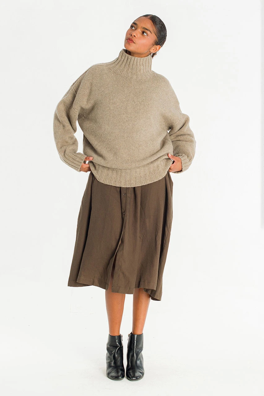 Loose Fit Soft Knit, Wood