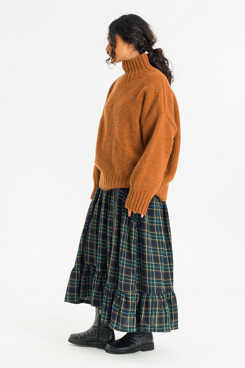 Loose Fit Soft Knit, Brick Melange