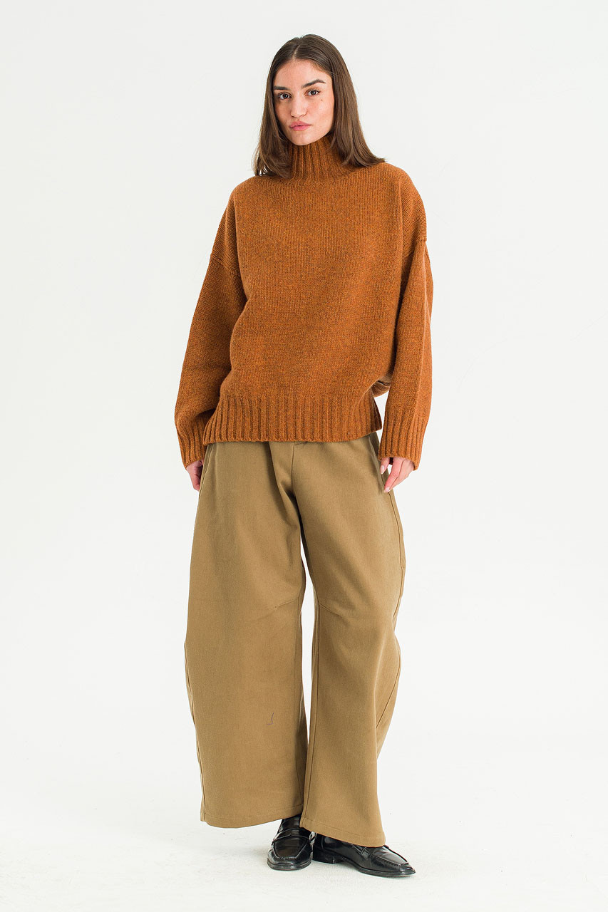 Loose Fit Soft Knit, Brick Melange