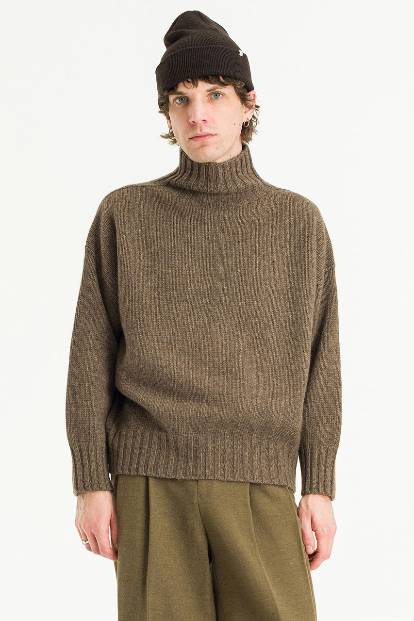 Menswear | Loose-Fit Soft Knit, Brown Melange
