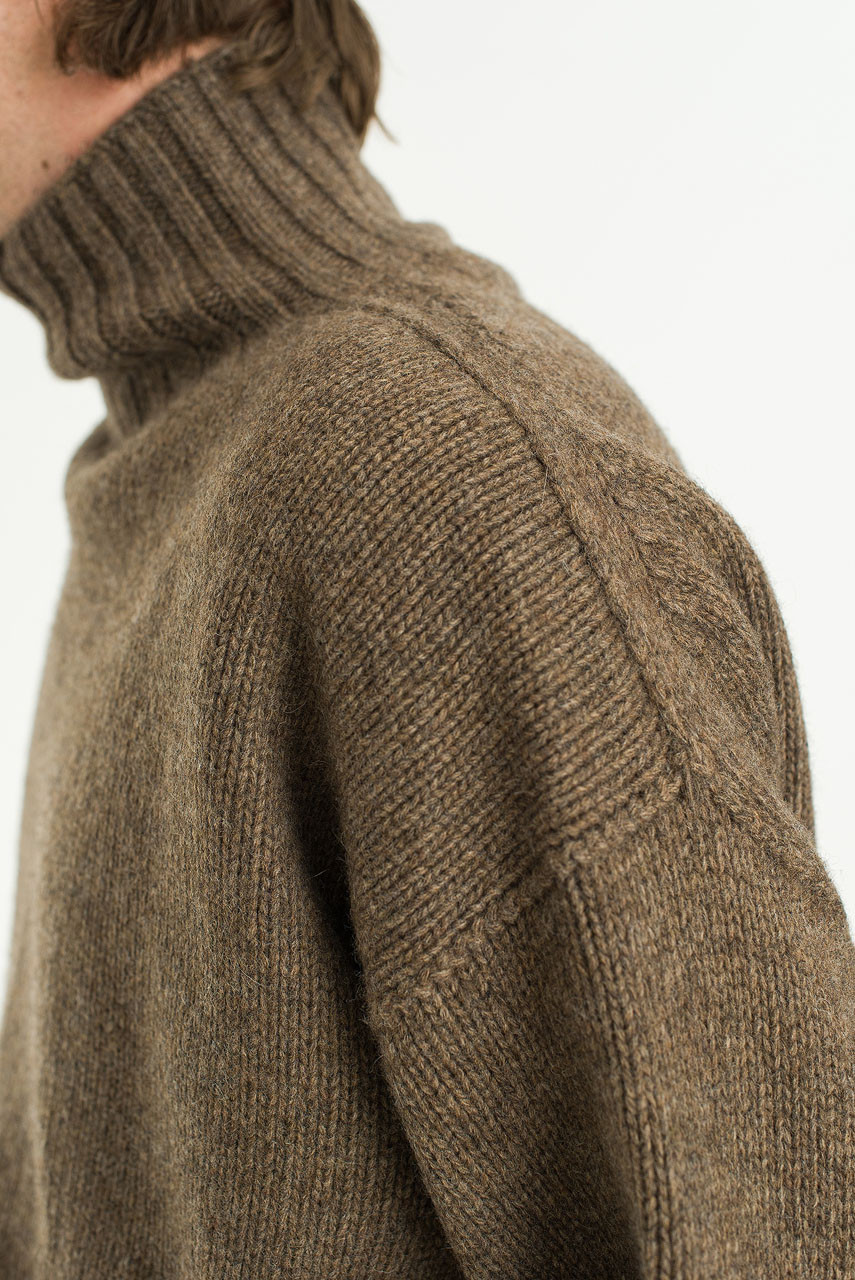 Menswear | Loose-Fit Soft Knit, Brown Melange