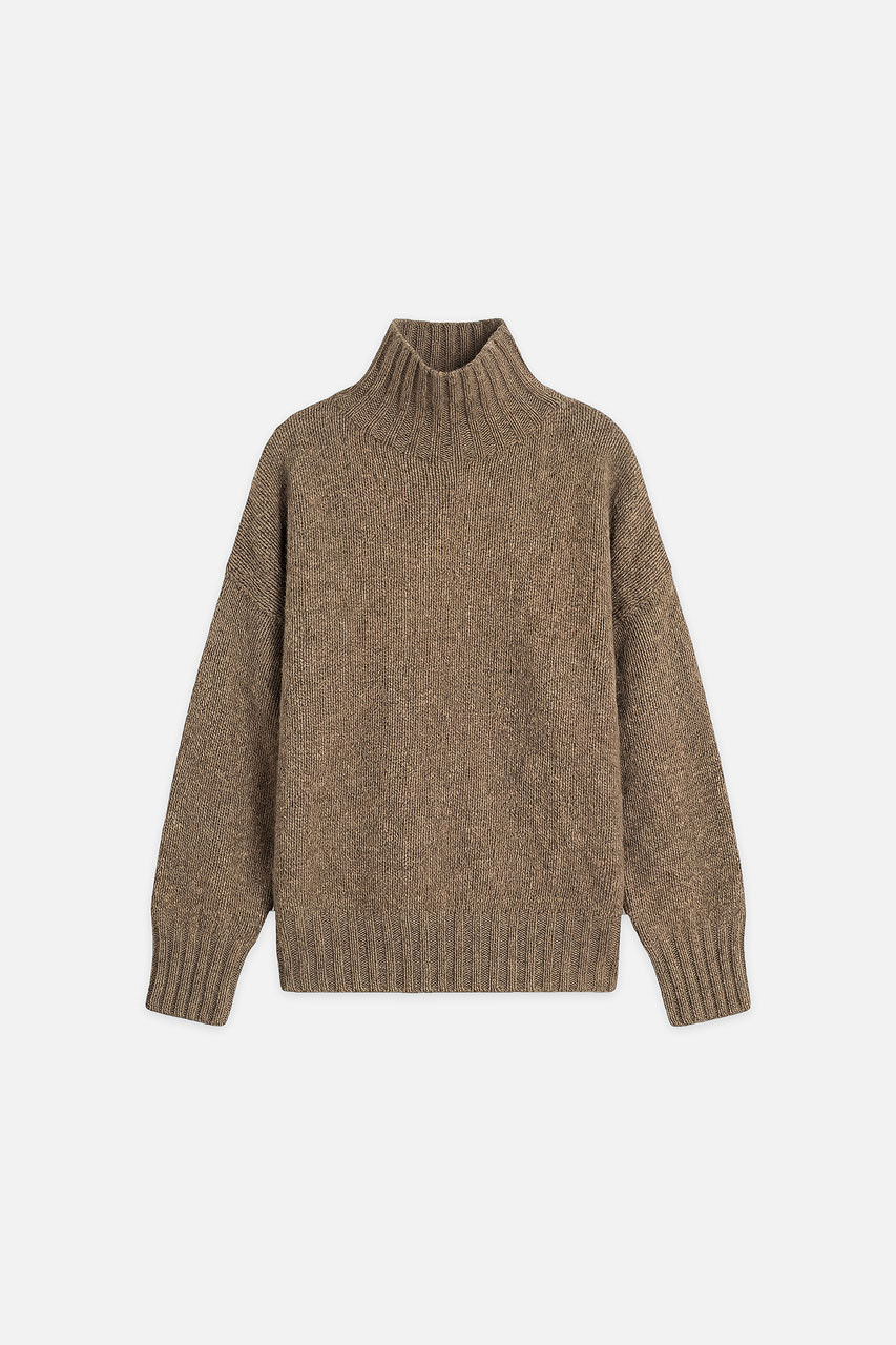 Menswear | Loose-Fit Soft Knit, Brown Melange