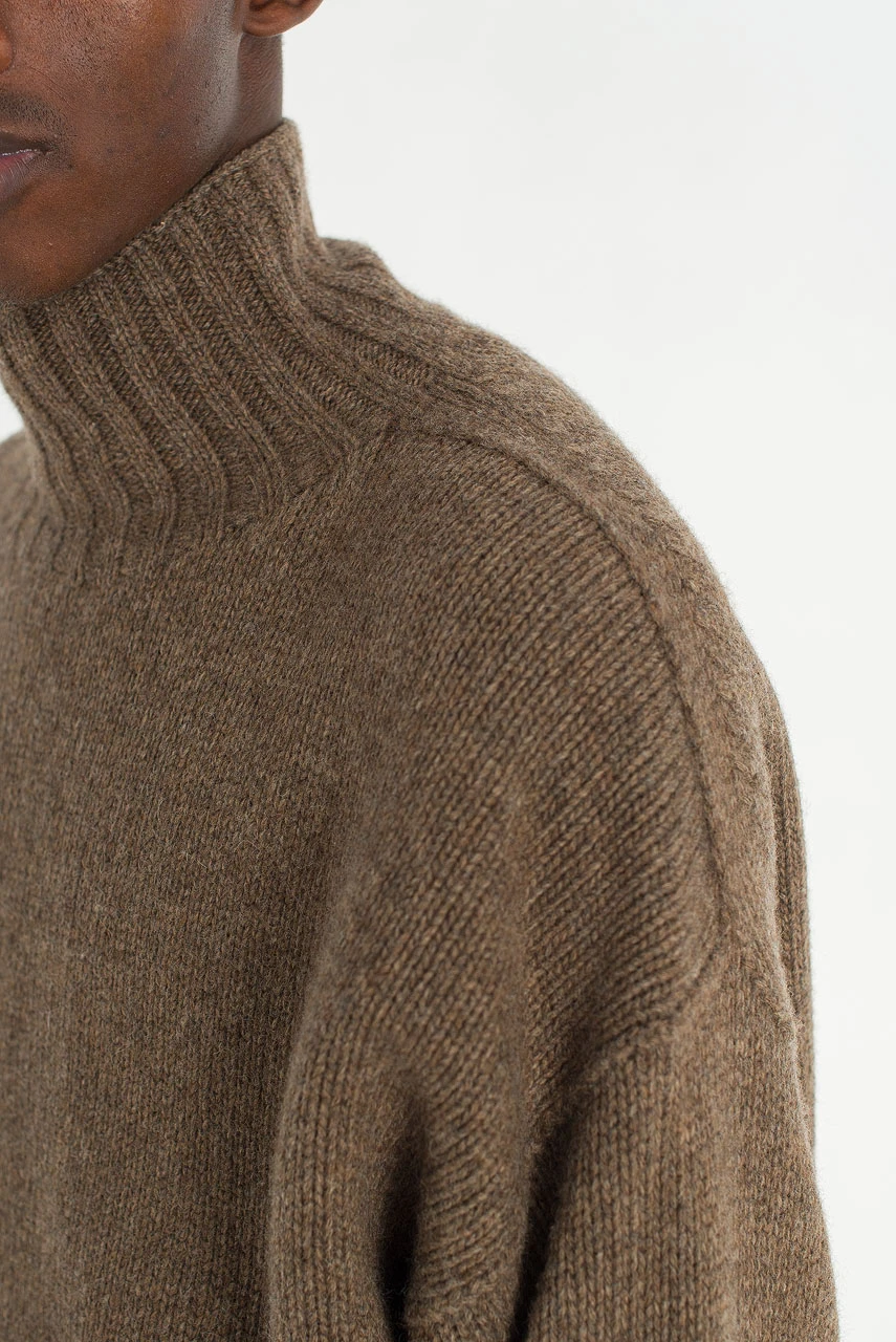 Menswear | Loose-Fit Soft Knit, Brown Melange