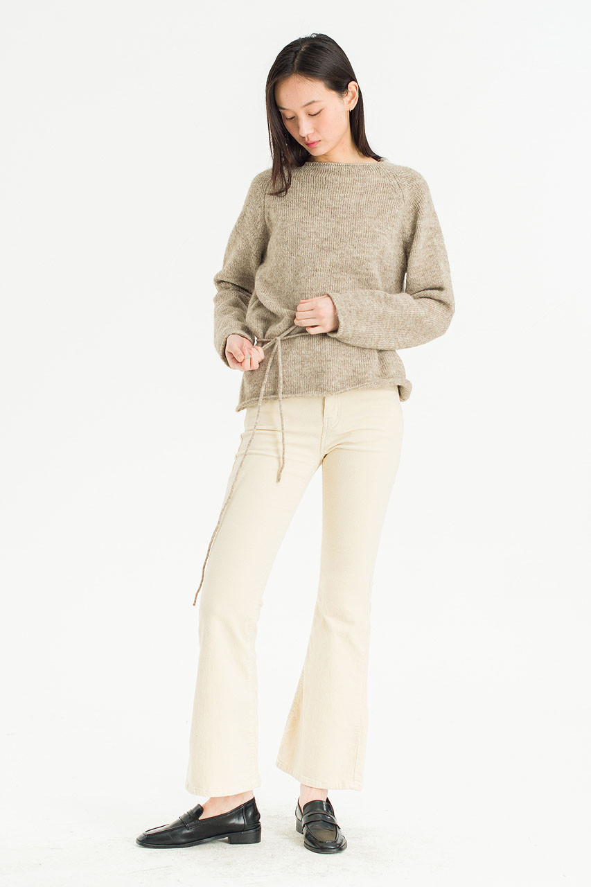 Harbor Cord Wide Pants, Cream