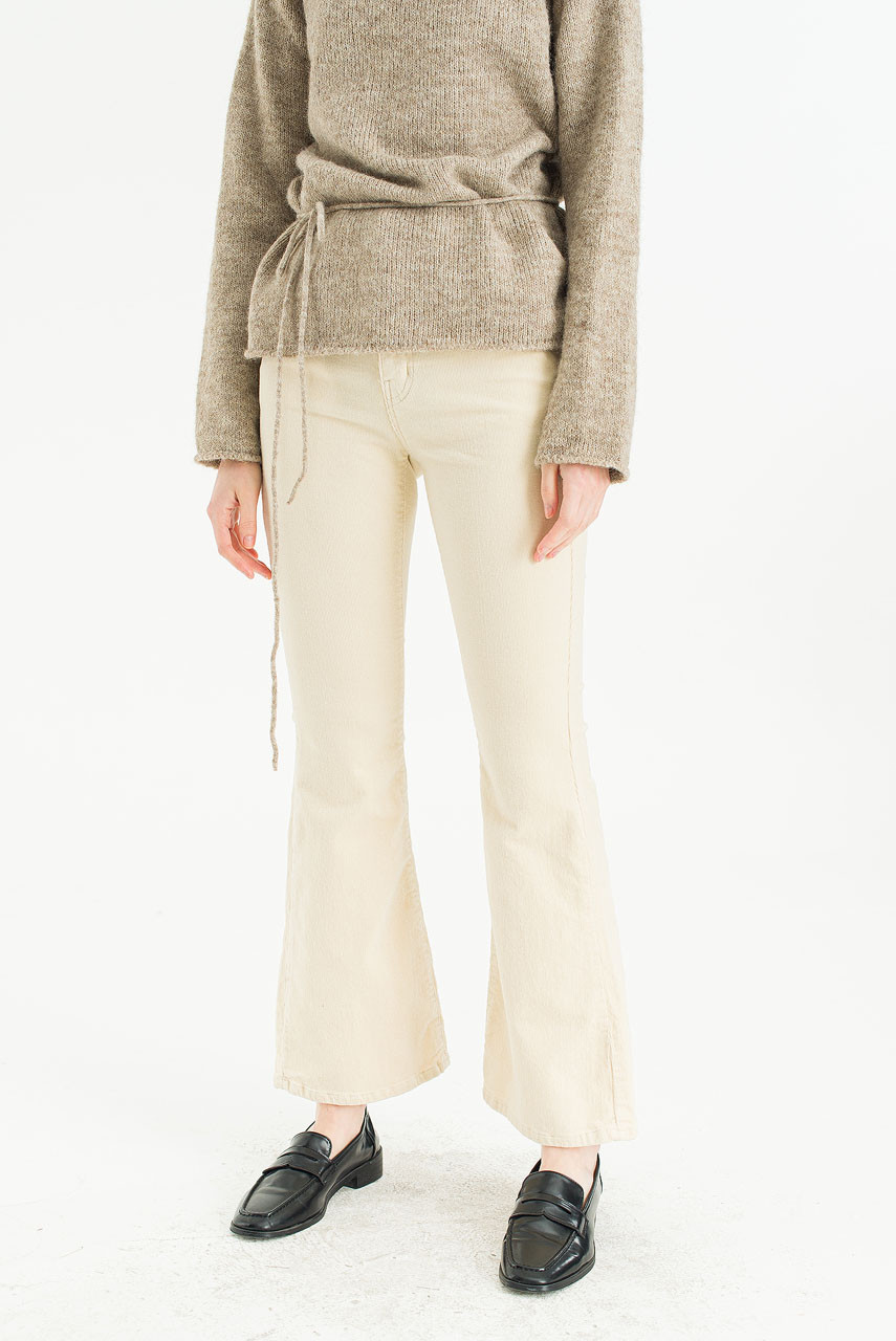 Harbor Cord Wide Pants, Cream