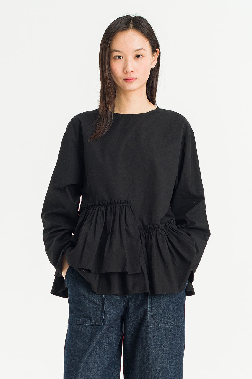 Rue Peplum Top, Black