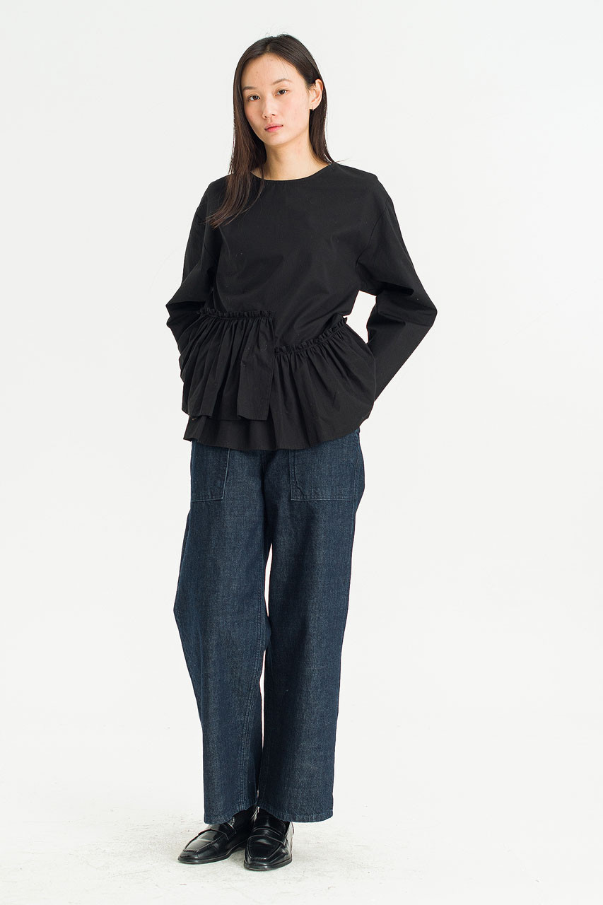 Rue Peplum Top, Black