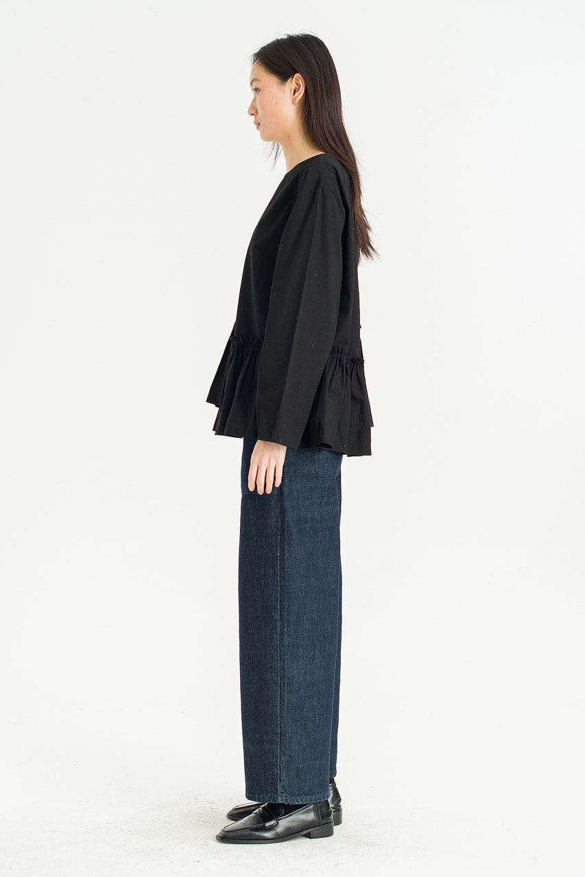 Rue Peplum Top, Black