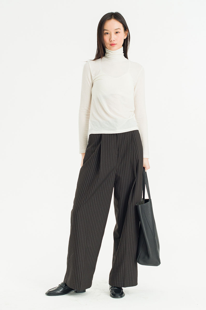 Soft Mock Neck Tee, Ivory