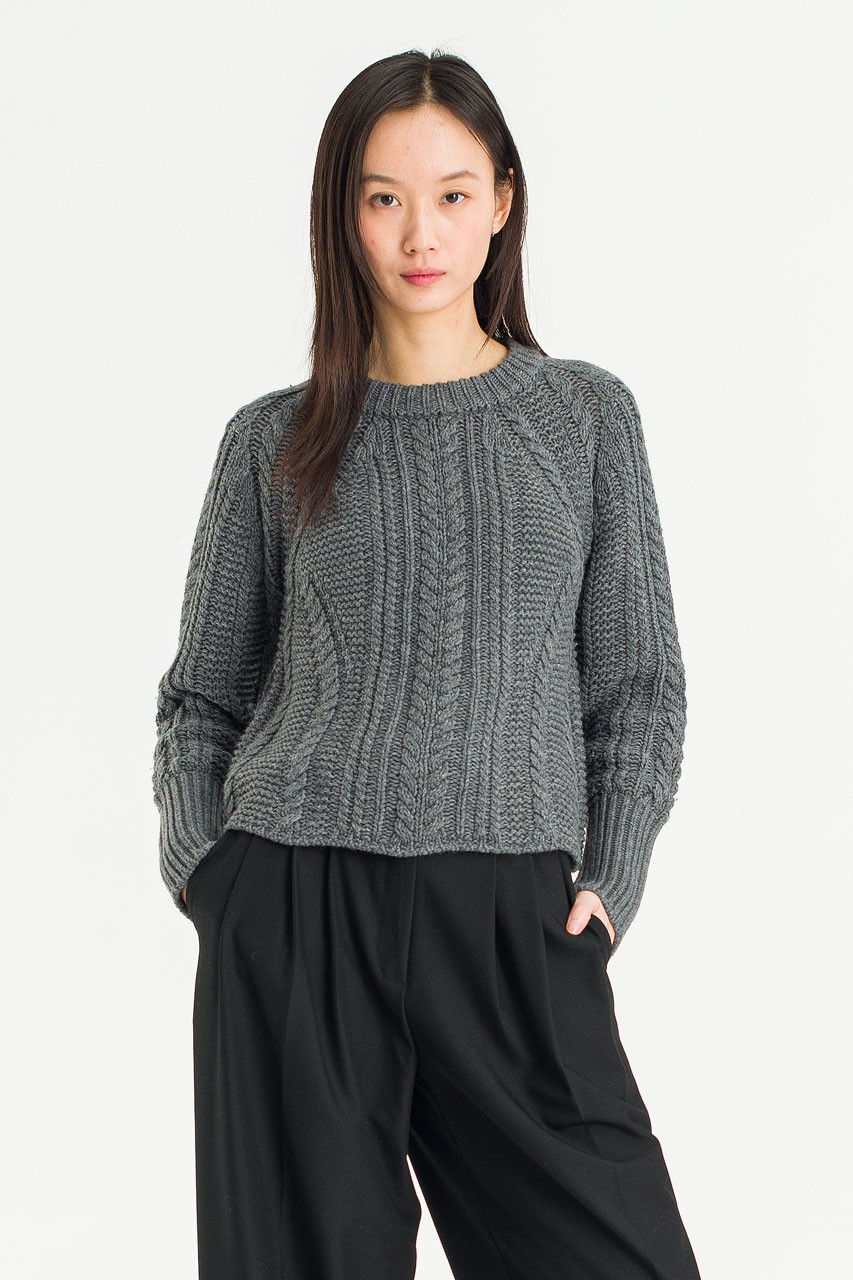Haze Cable Jumper, Charcoal
