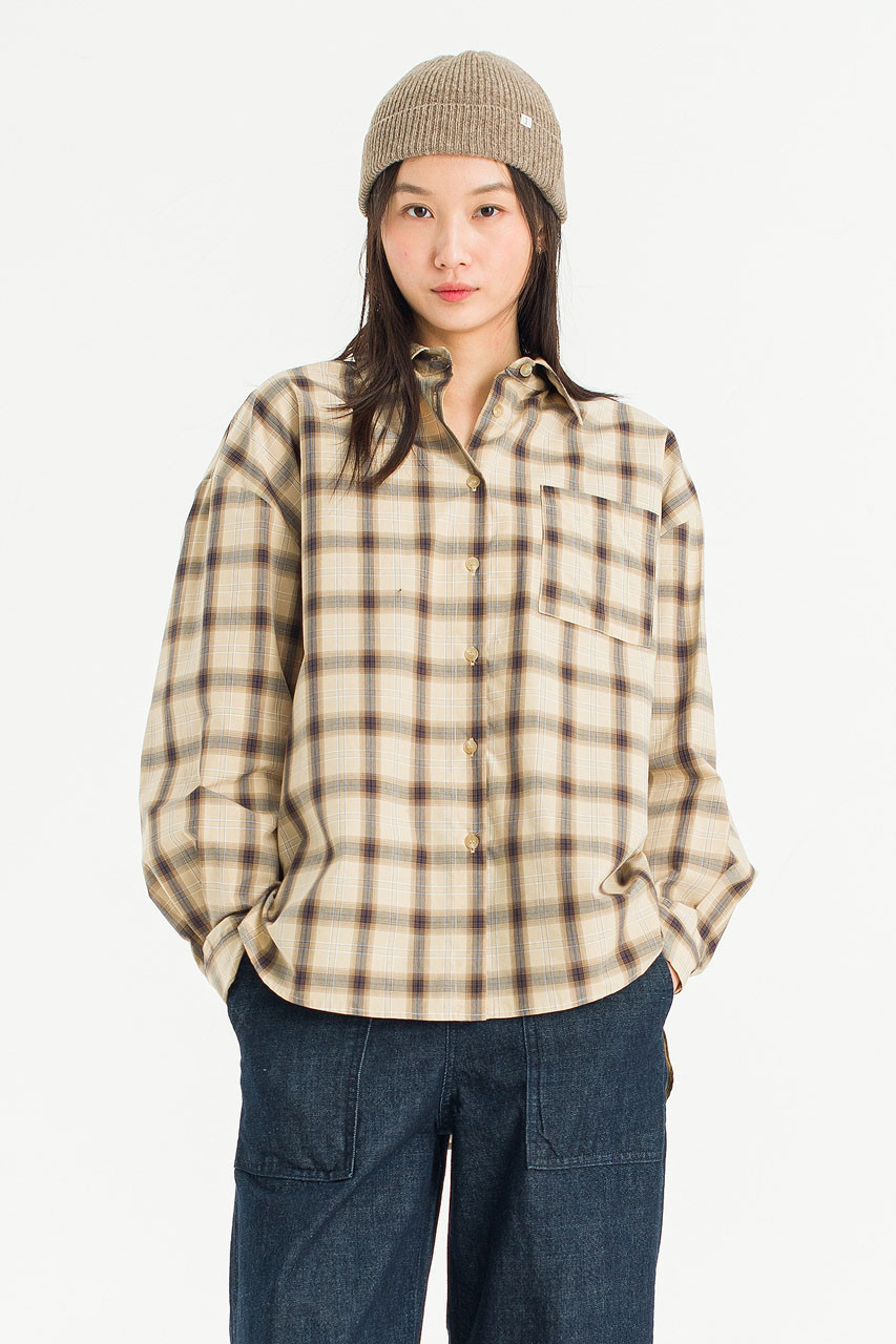 Lenn Check Shirt, Beige