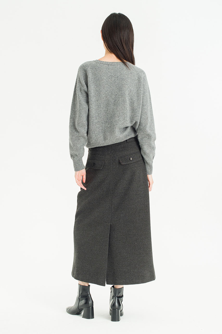 Calm Maxi Skirt, Charcoal
