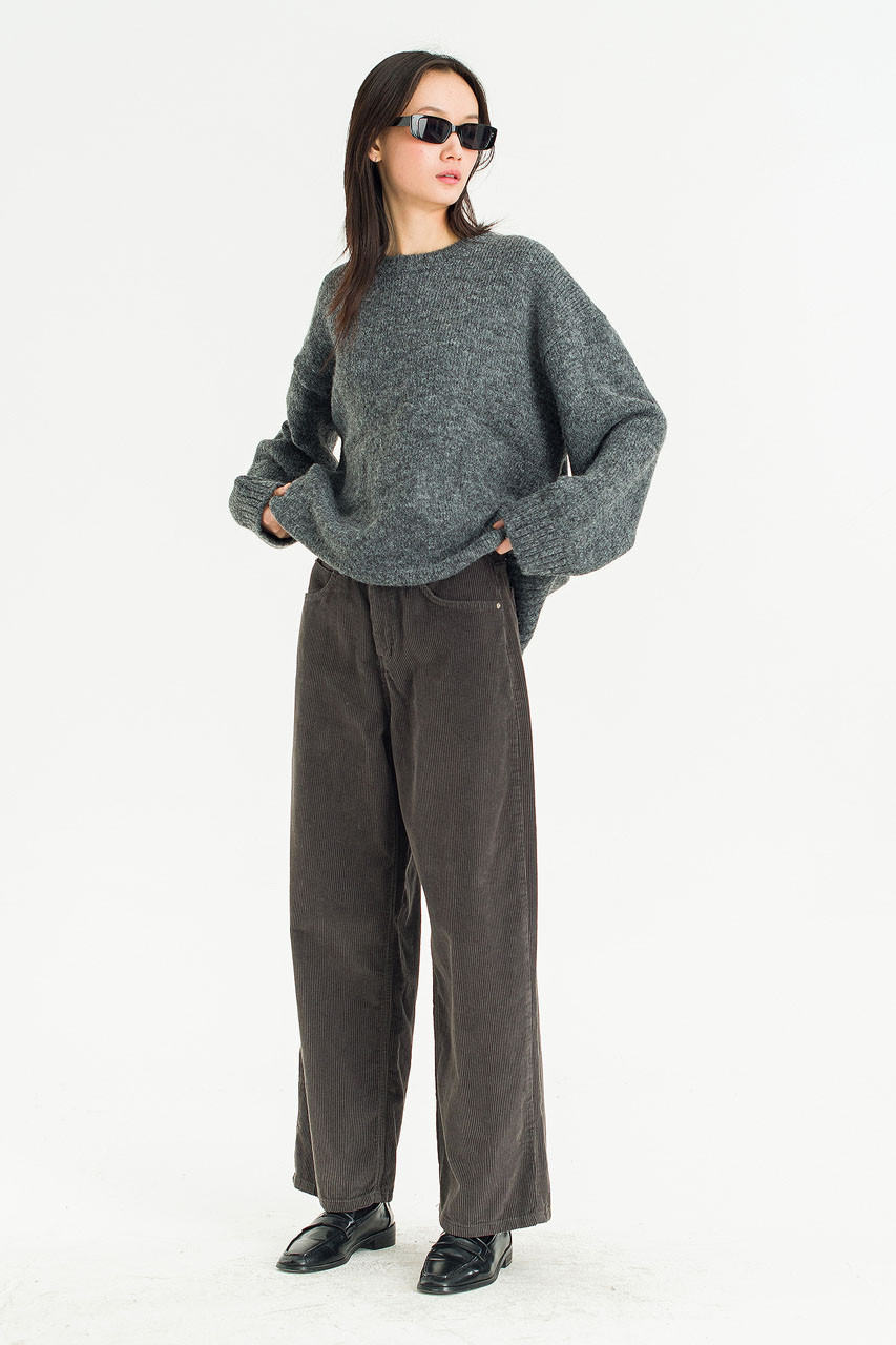 Silent Boxy Coat, Charcoal