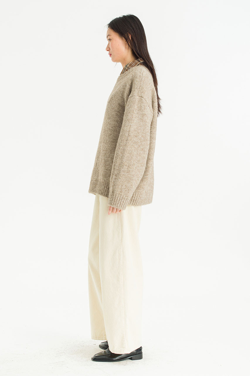 Silent Boxy Coat, Beige