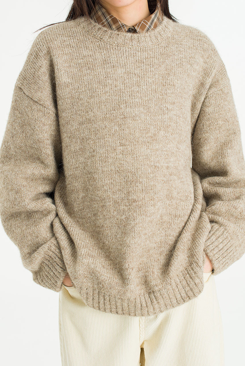 Silent Boxy Coat, Beige