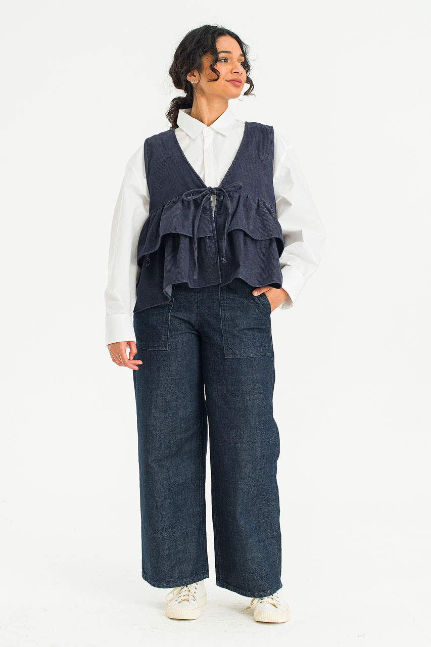 Faye Open Vest, Navy