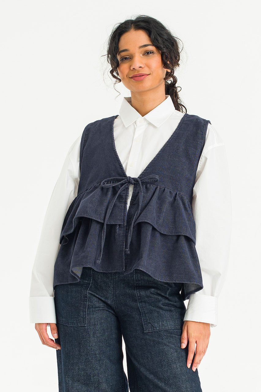 Faye Open Vest, Navy