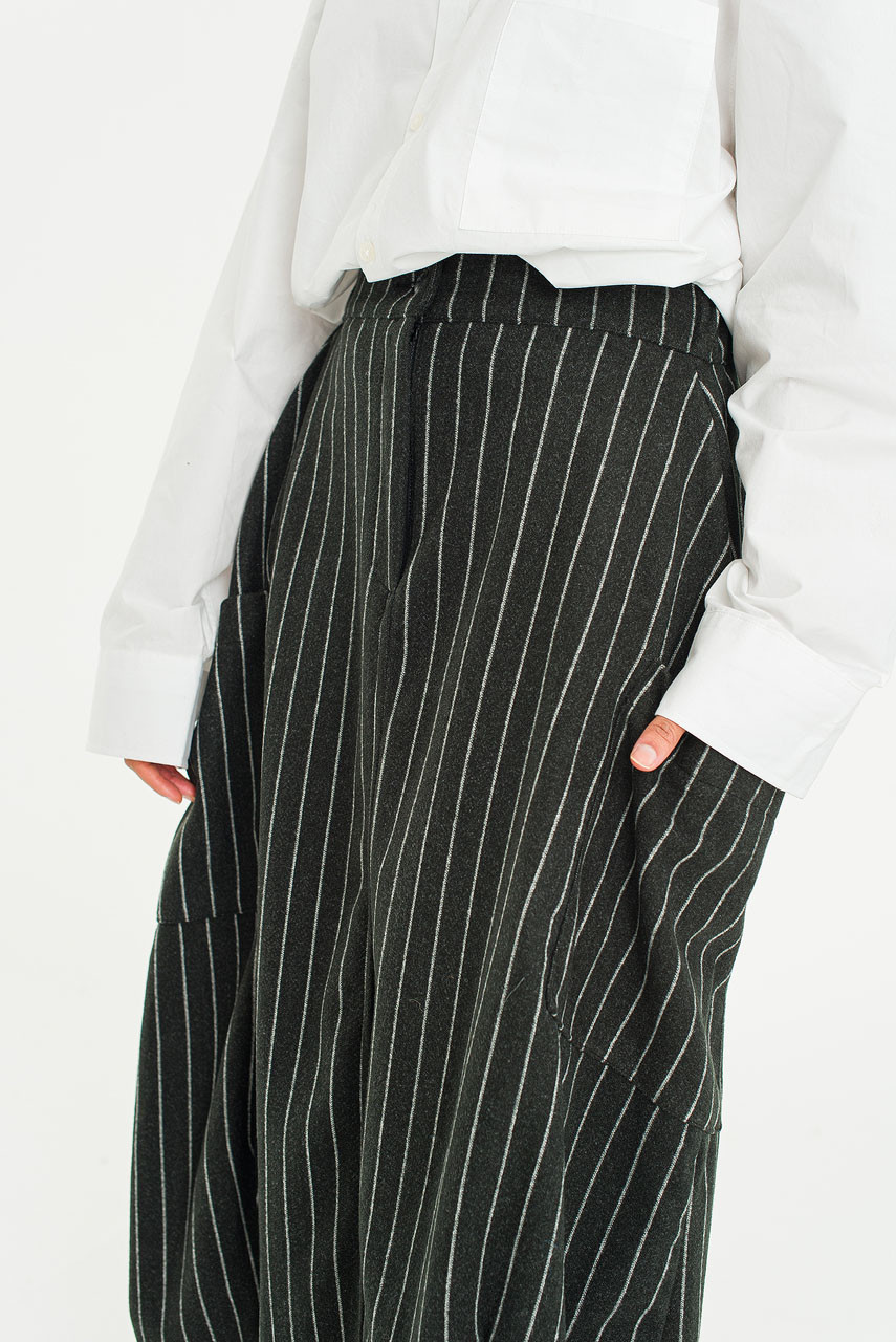 Tei Stripe Skirt, Black