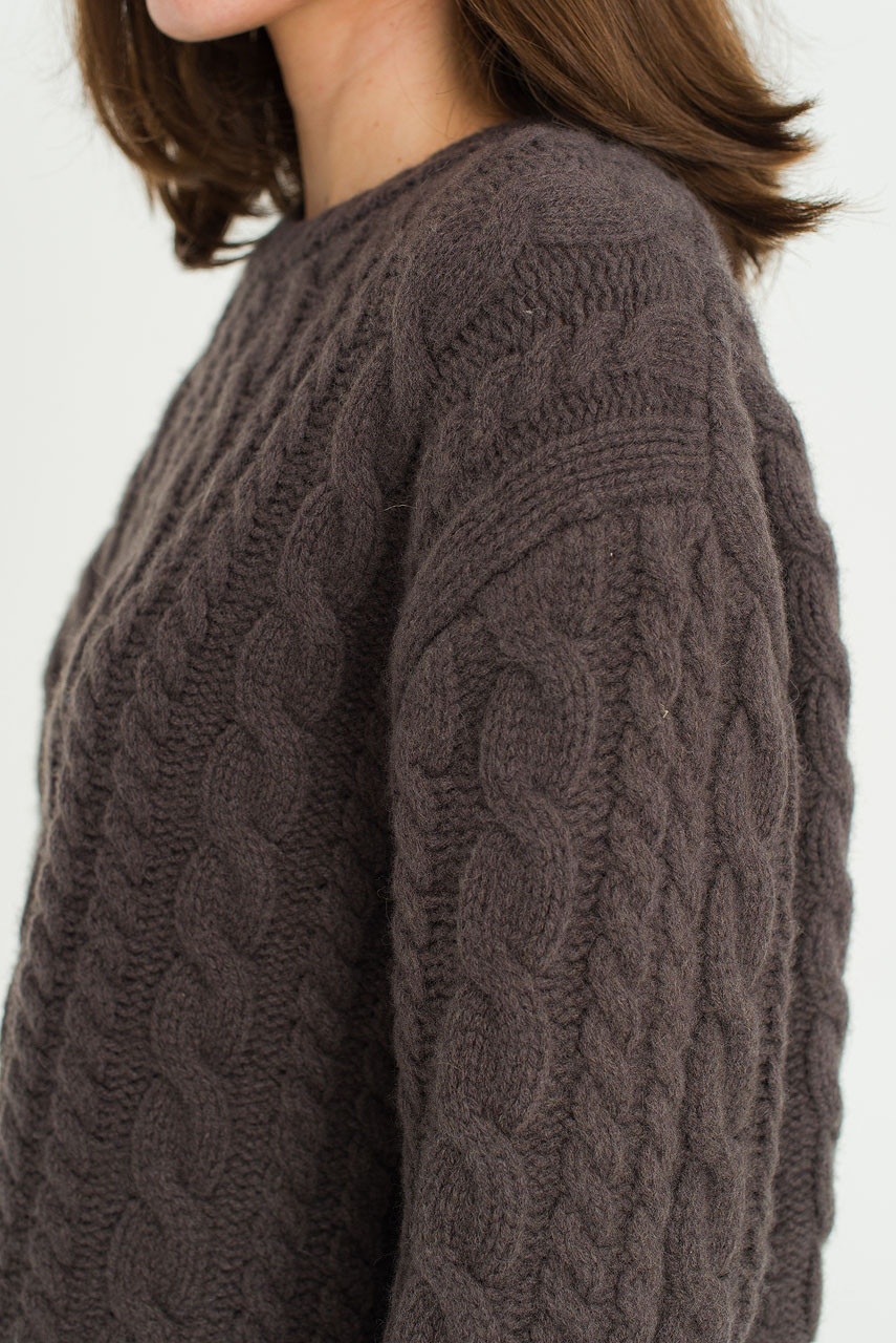 Silent Loose Cable Jumper, Brown