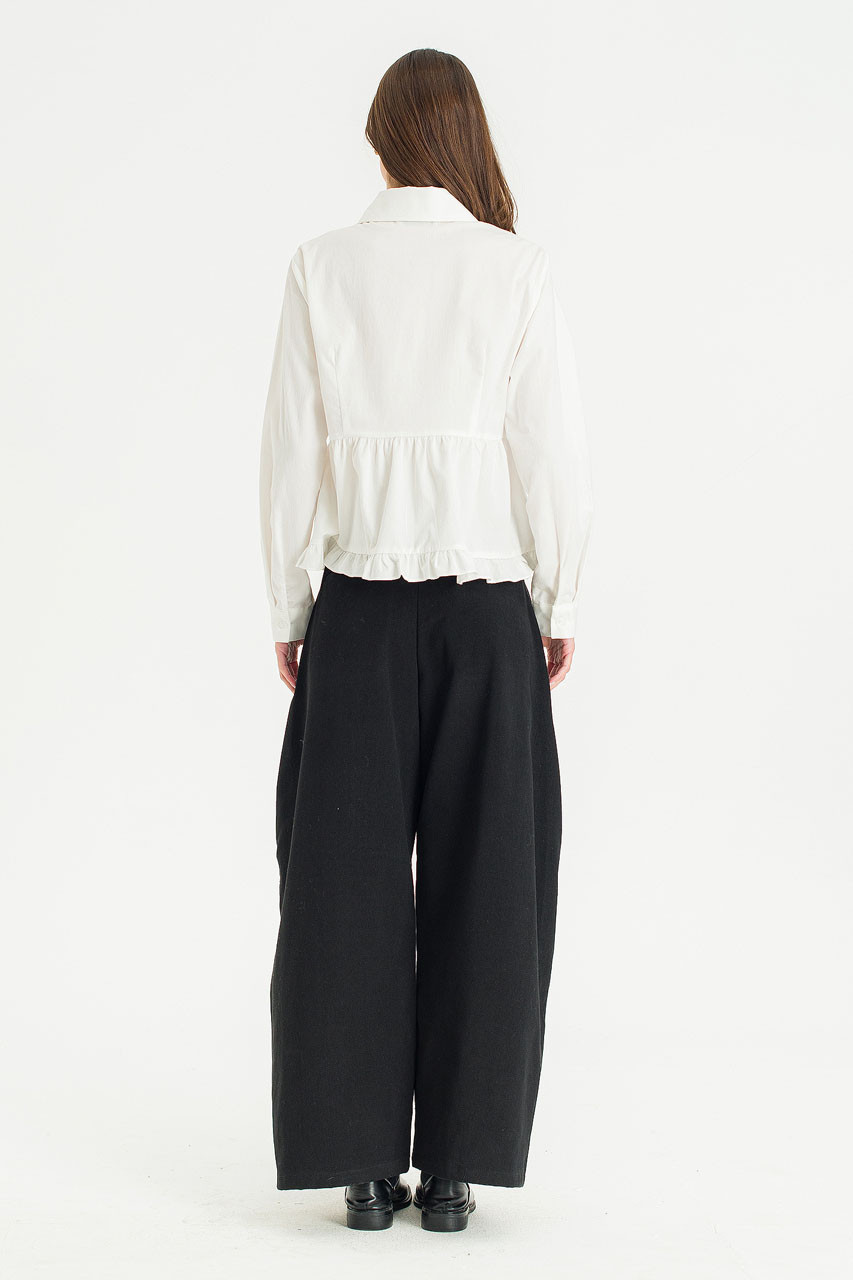 Via Frill Detail Blouse, Ivory
