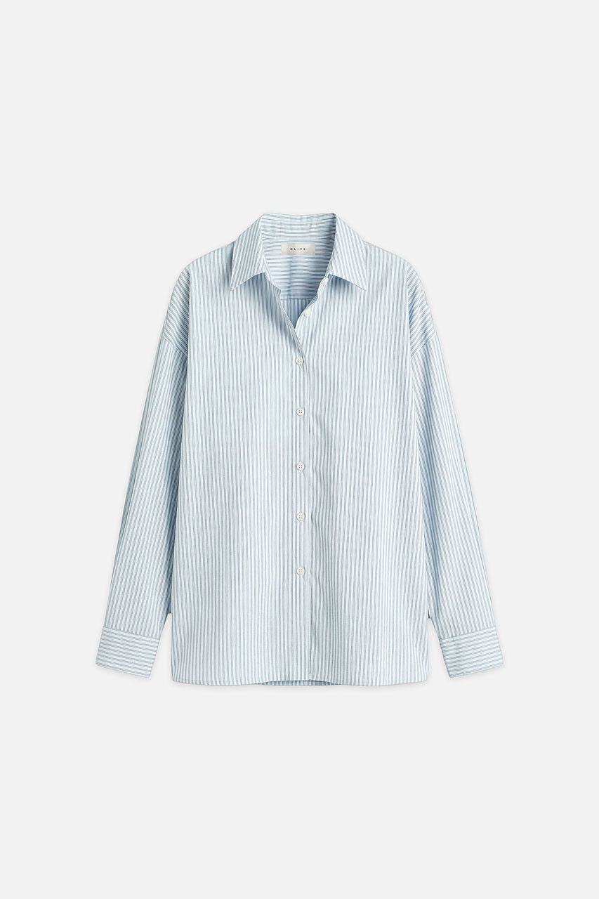 Bea Stripe Shirt, Blue