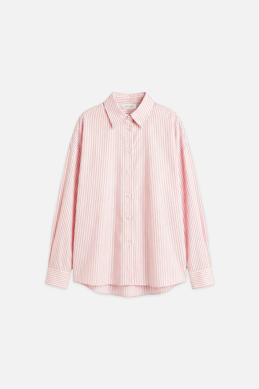 Bea Stripe Shirt, Pink