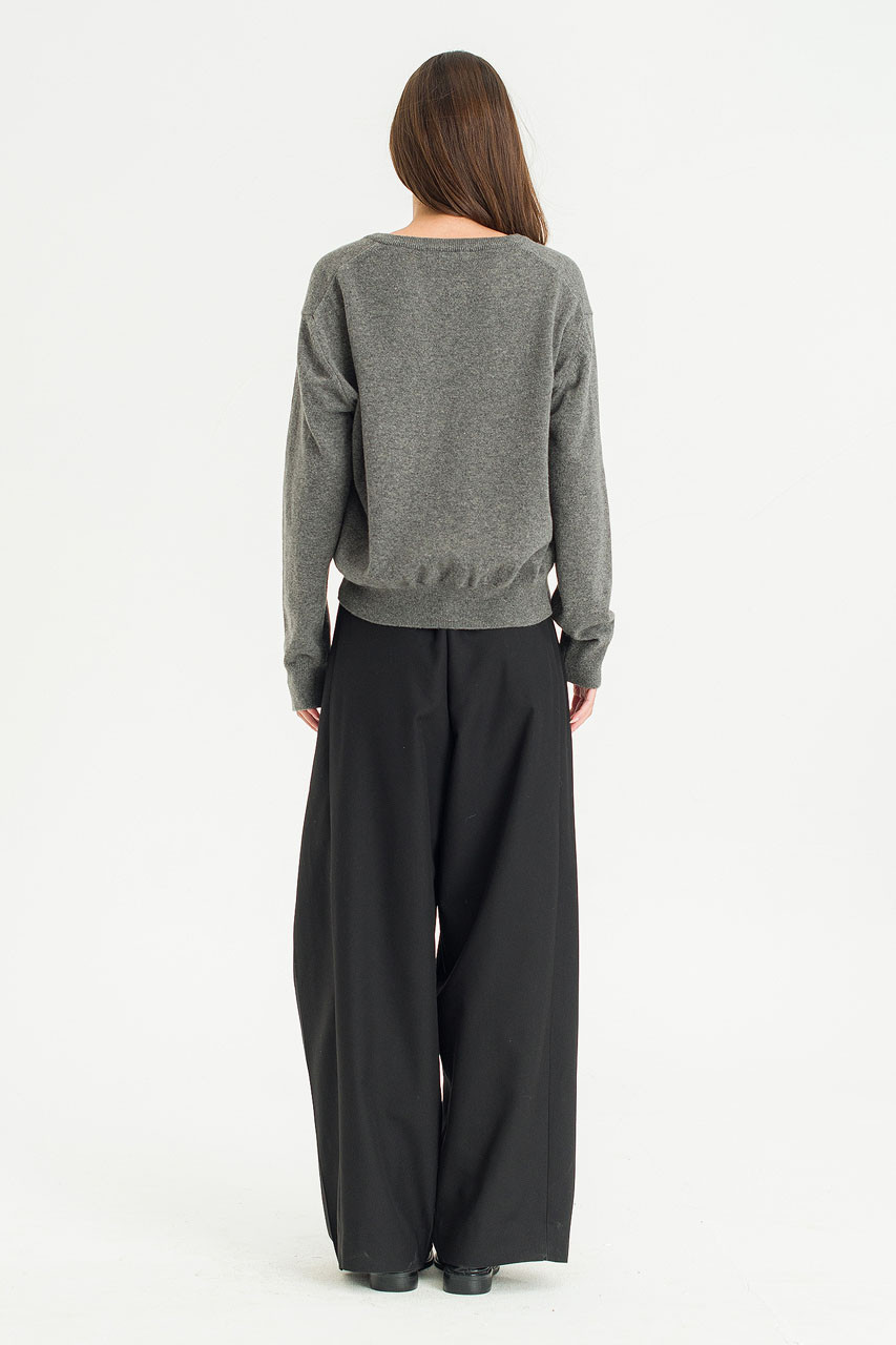 Ever V Neck Jumper, Charcoal