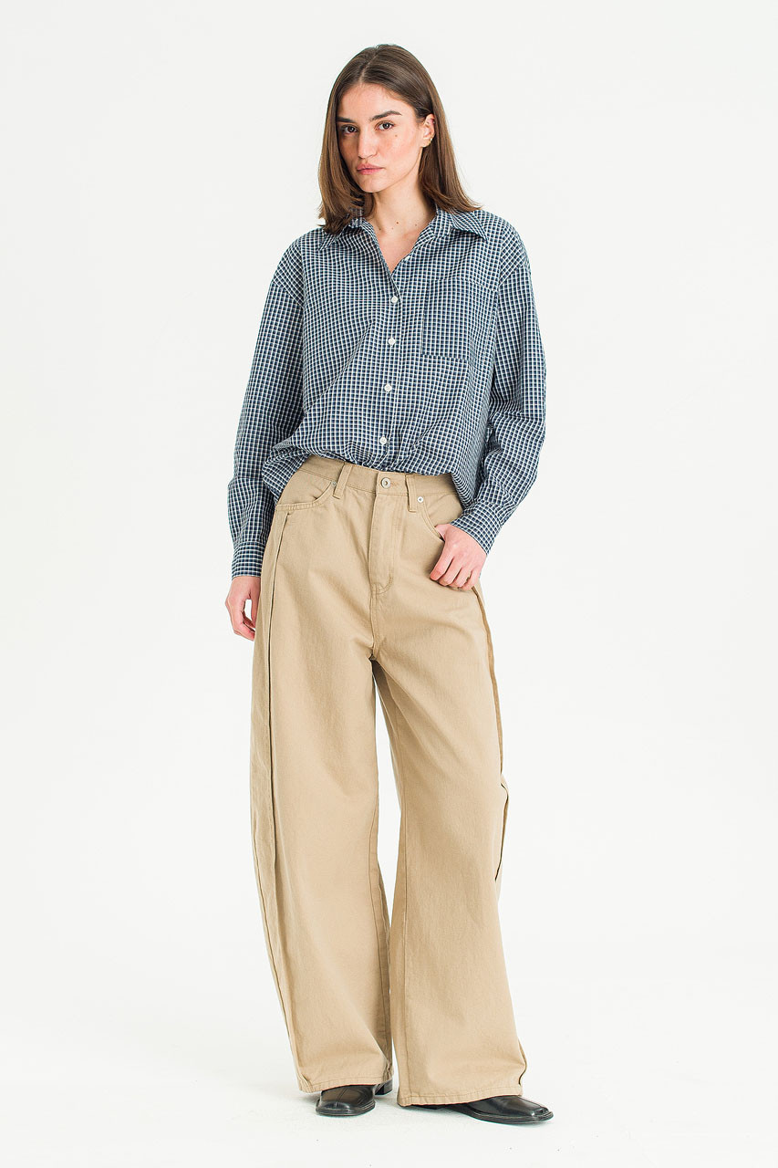 Tomo Barrel Pants, Beige