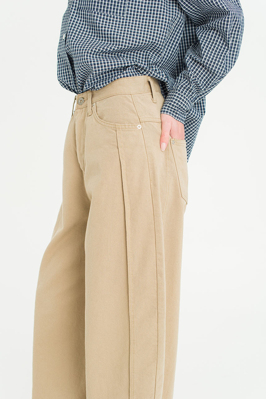 Tomo Barrel Pants, Beige