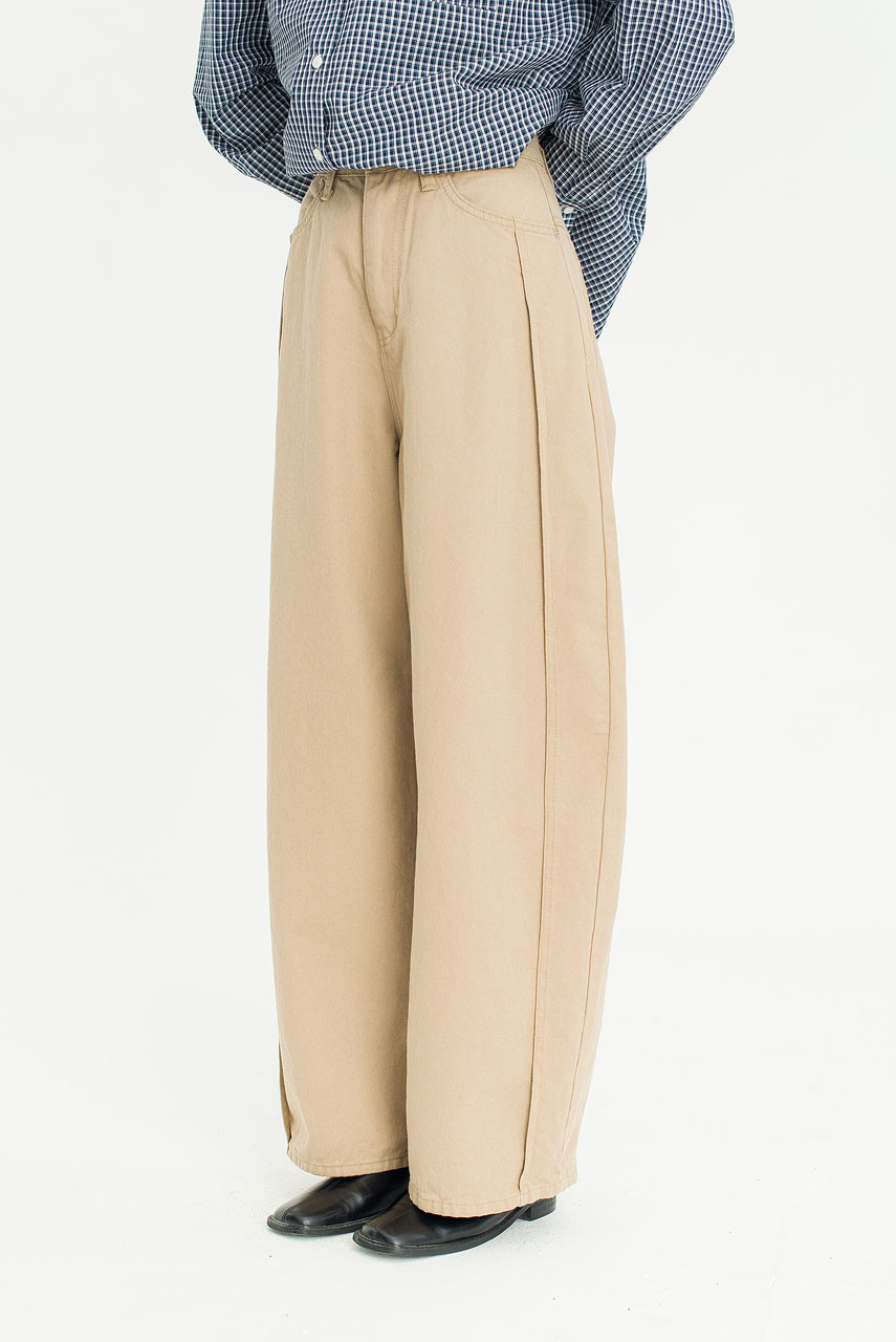 Tomo Barrel Pants, Beige