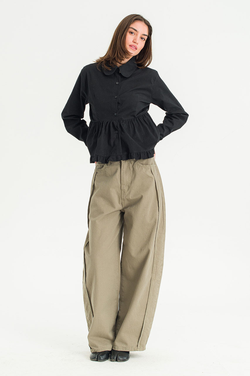 Tomo Barrel Pants, Khaki