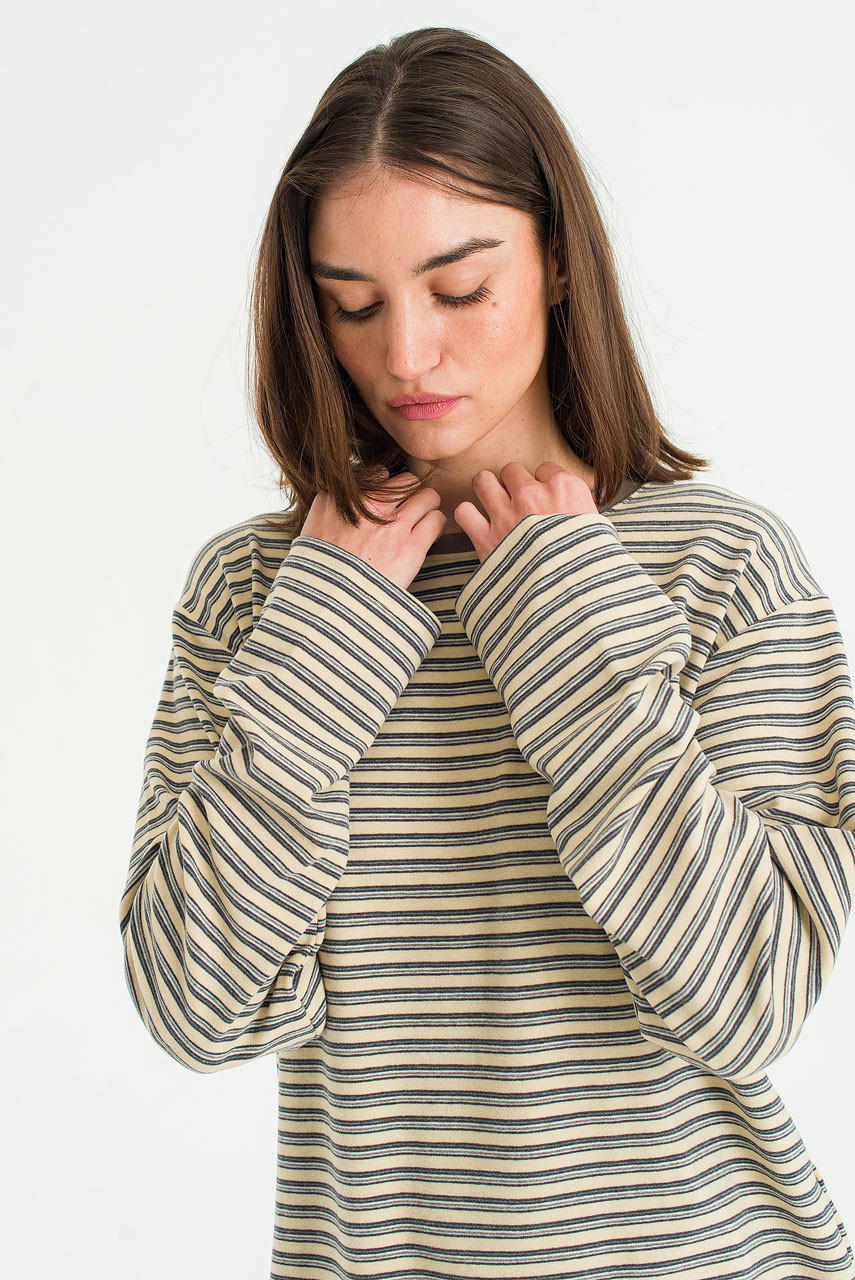 Yosi Stripe Tee, Cream