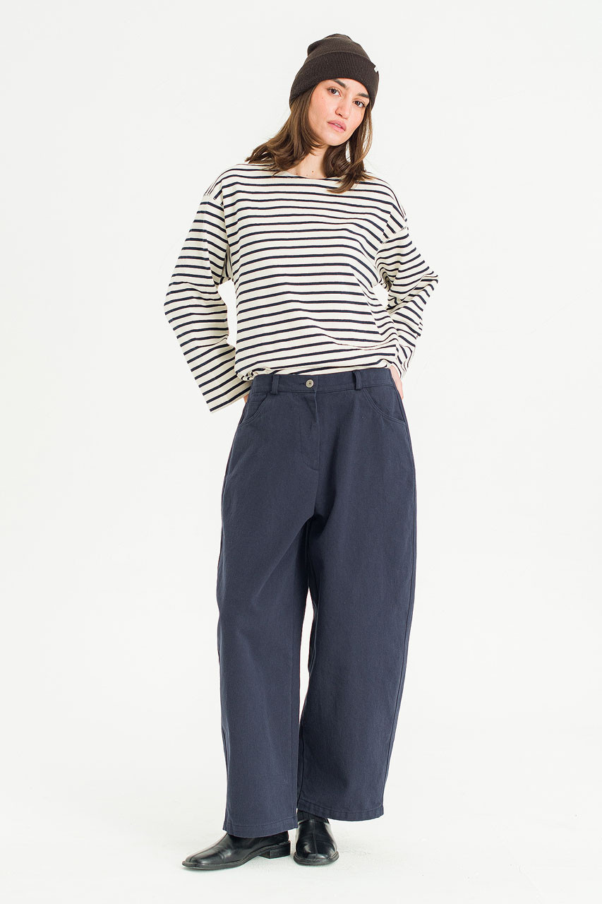 Tom Washed Cotton Pants, Navy