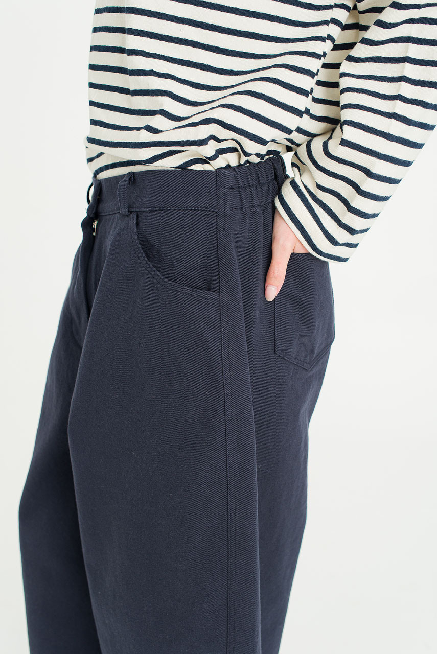 Tom Washed Cotton Pants, Navy