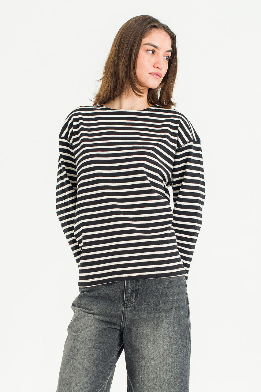 Sydney Stripe Tee, Black