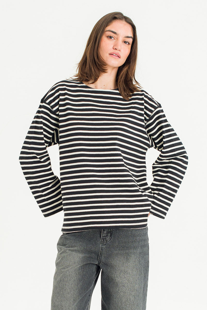 Sydney Stripe Tee, Black