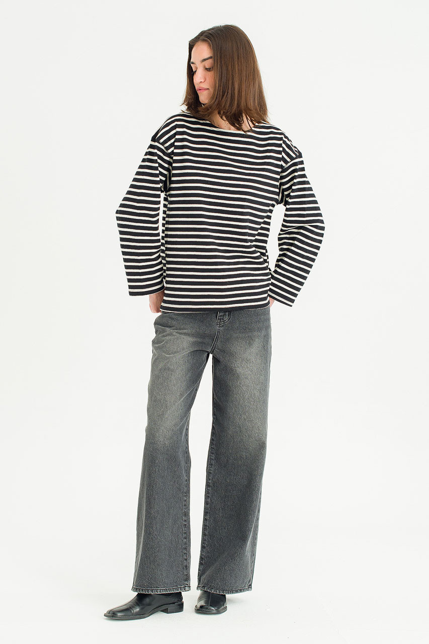 Sydney Stripe Tee, Black