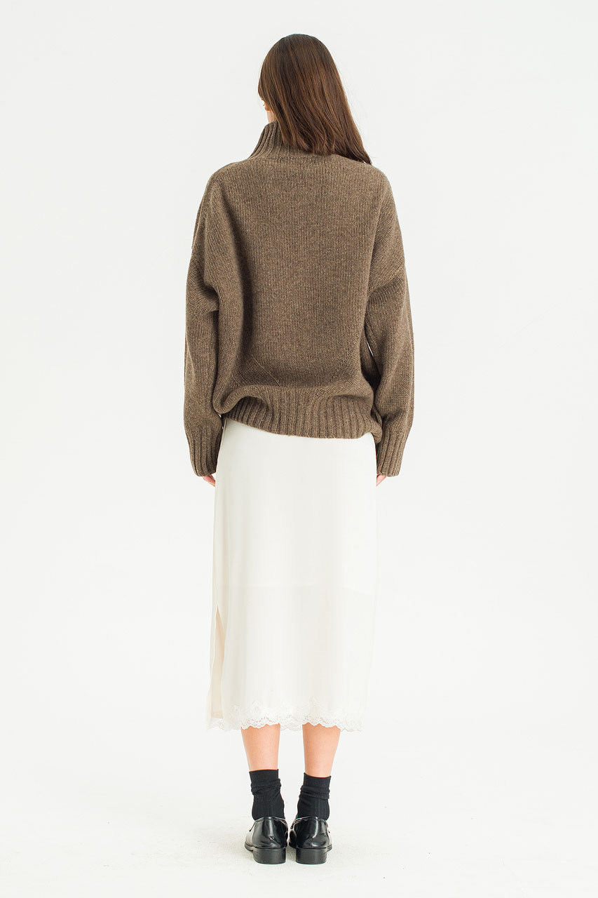 Mid Length Lace Skirt, Ivory