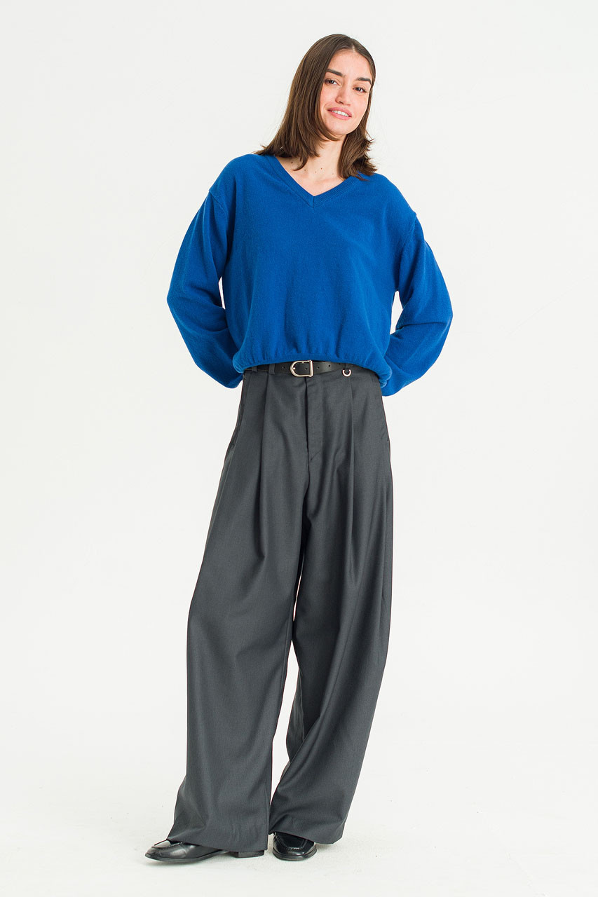 Unisex Pintuck Pants, Charcoal