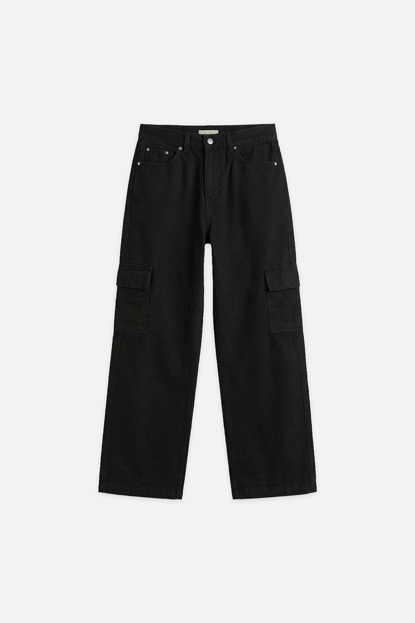 Menswear | Brushed Twill Cargo Pants, Black