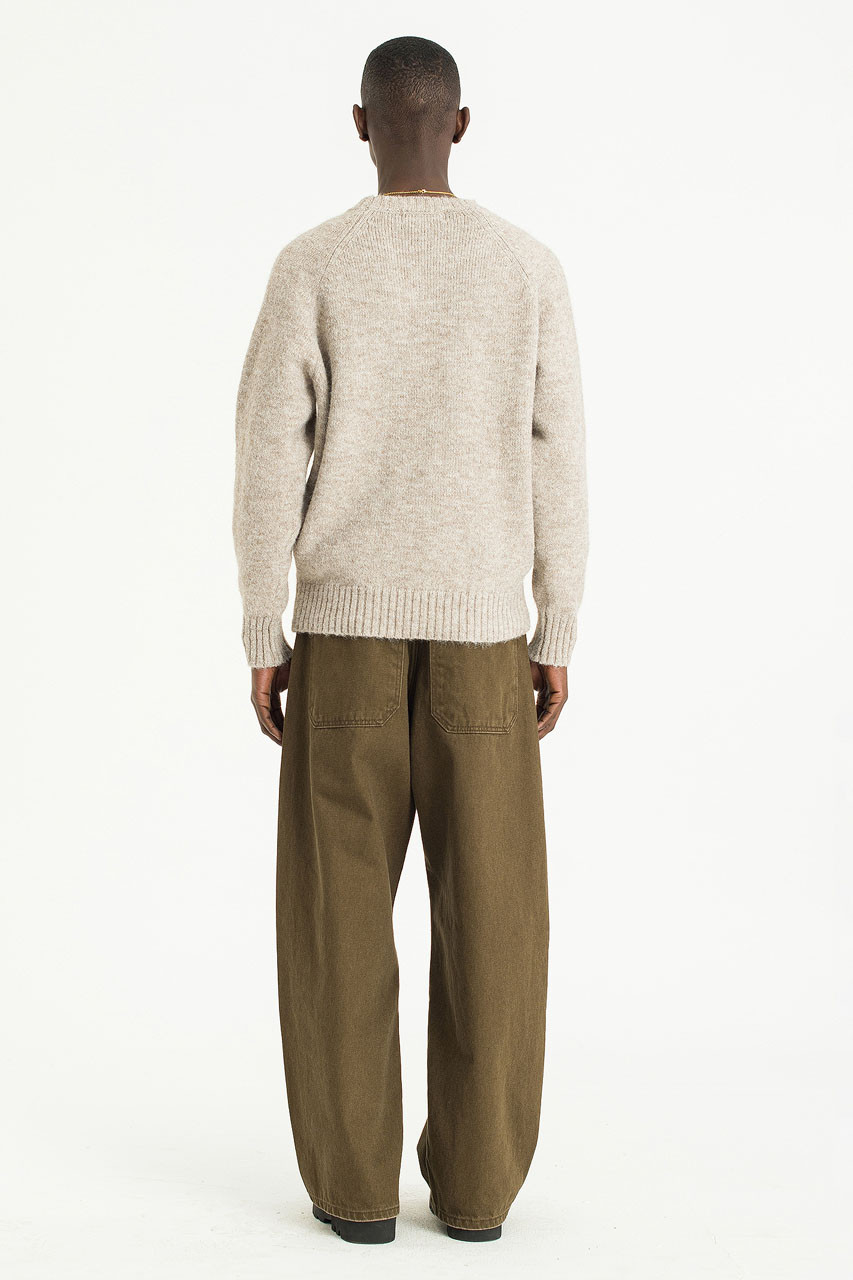Menswear | Raglan Boucle Knit, Beige