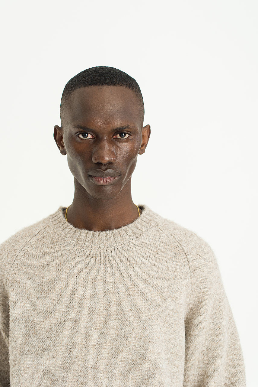 Menswear | Raglan Boucle Knit, Beige