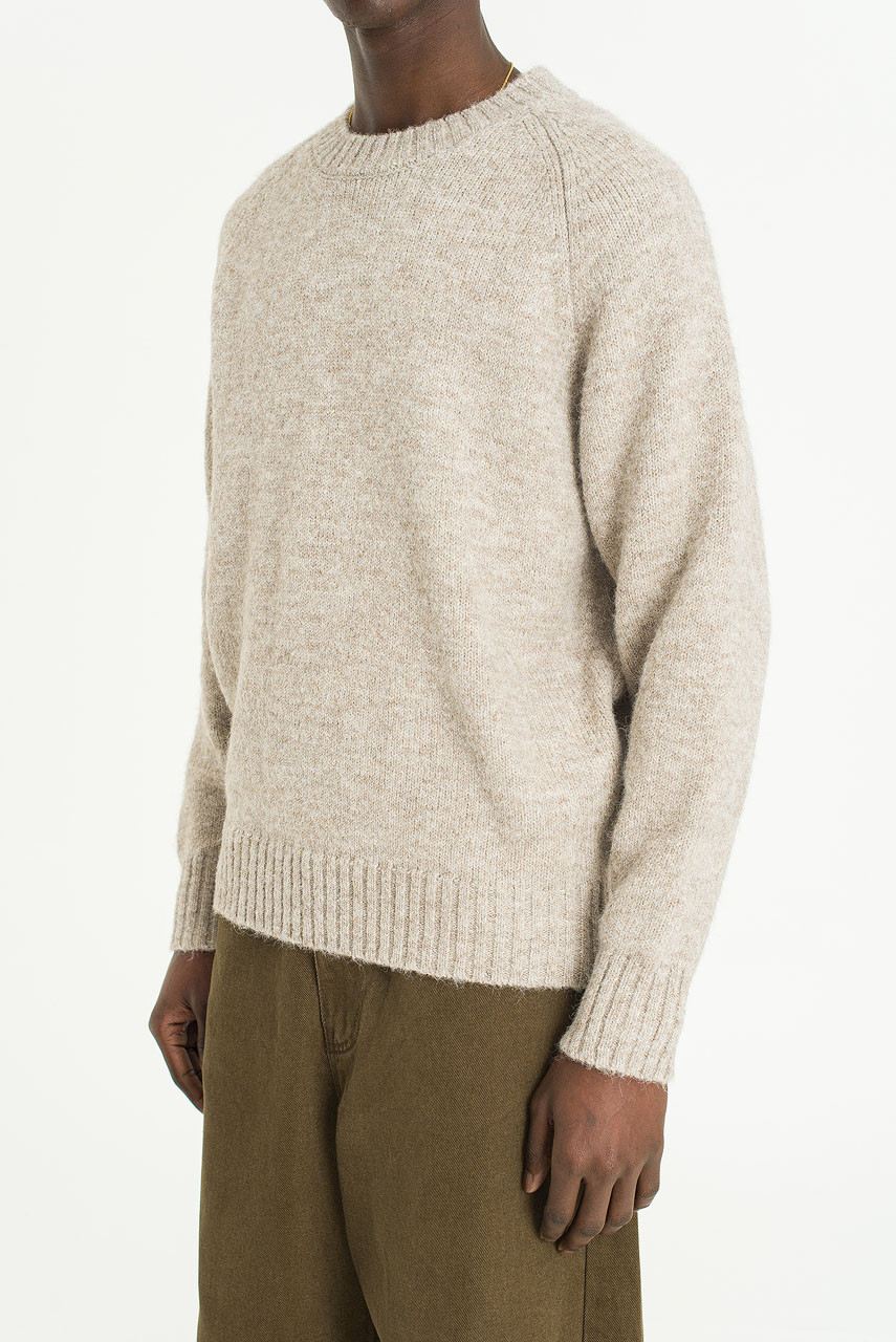 Menswear | Raglan Boucle Knit, Beige