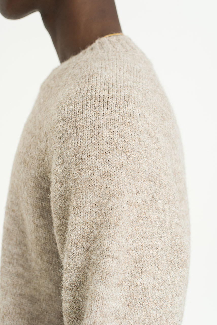 Menswear | Raglan Boucle Knit, Beige