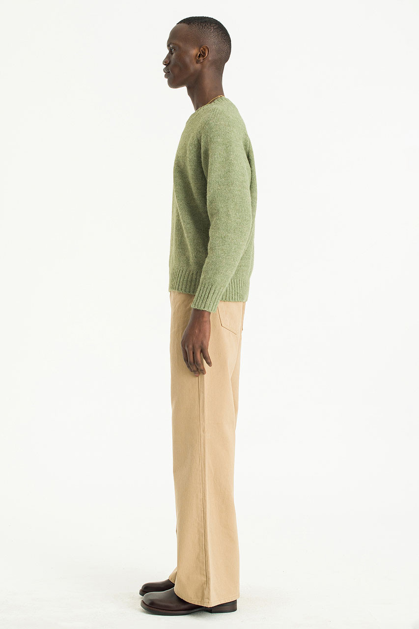 Menswear | Raglan Boucle Knit, Green