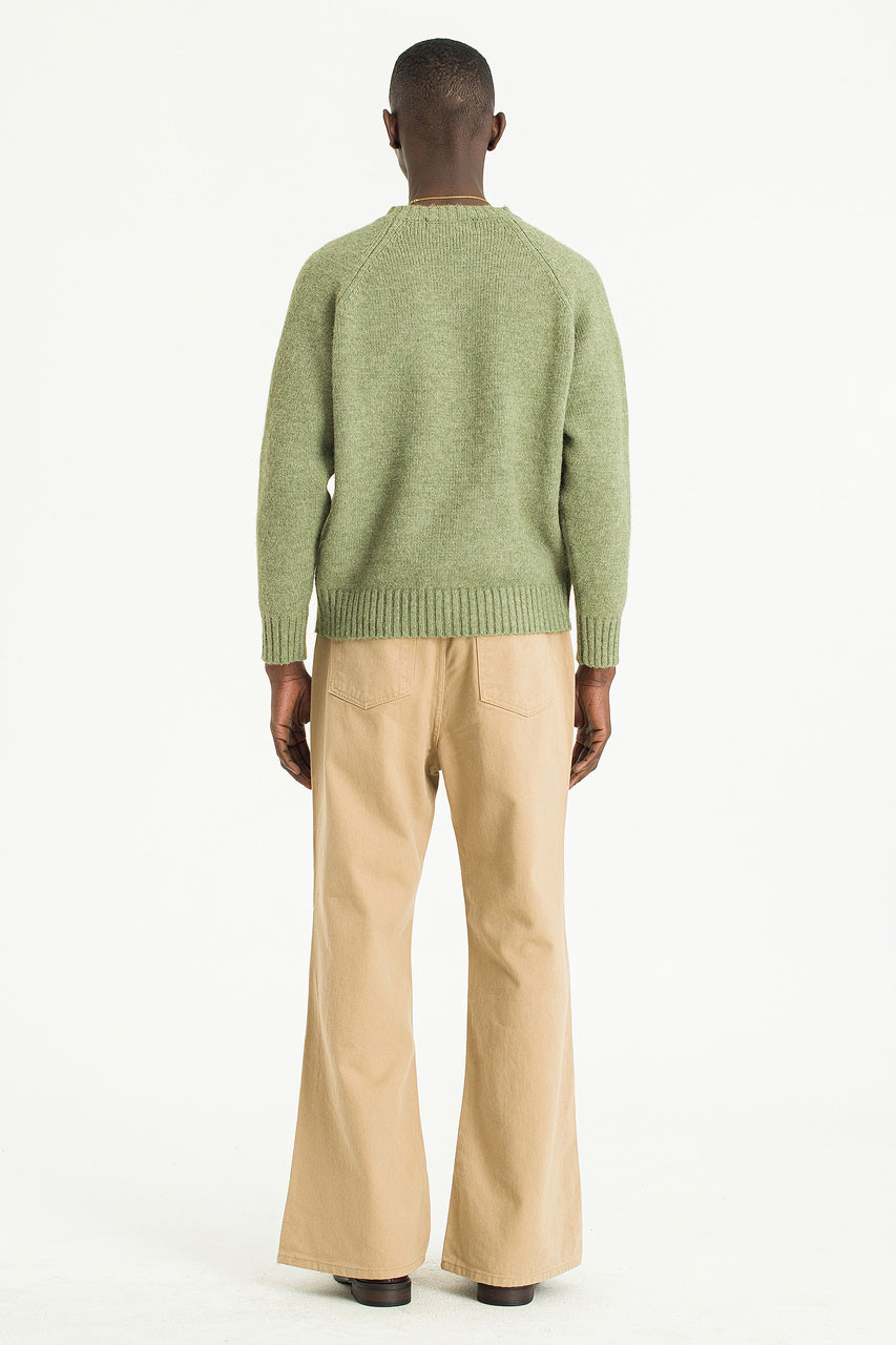 Menswear | Raglan Boucle Knit, Green