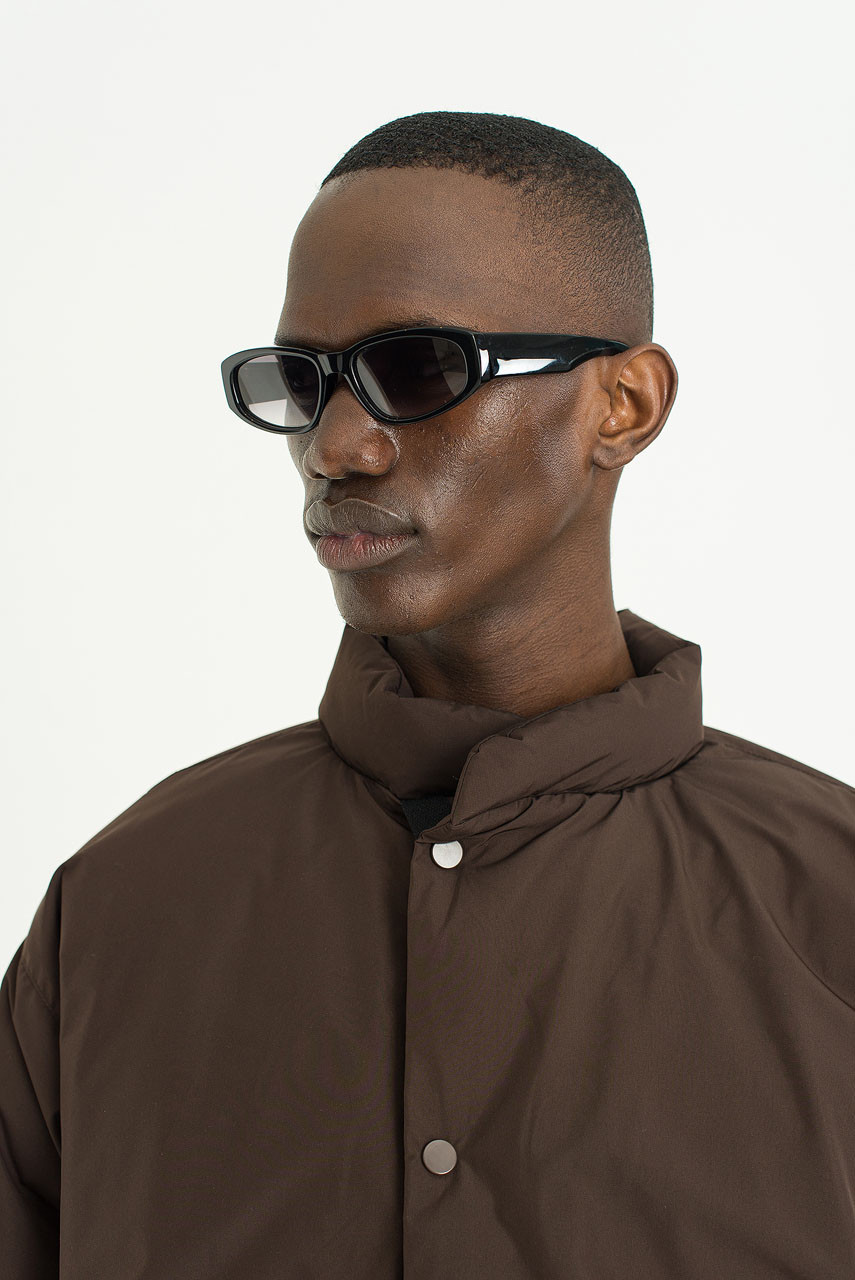 Menswear | Cropped-Down Jacket, Dark Brown