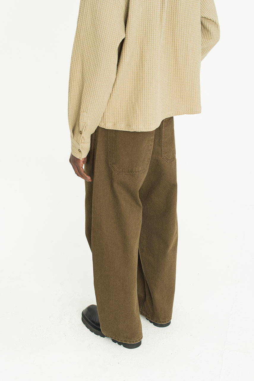 Menswear | Curved Twill Pants, Brown