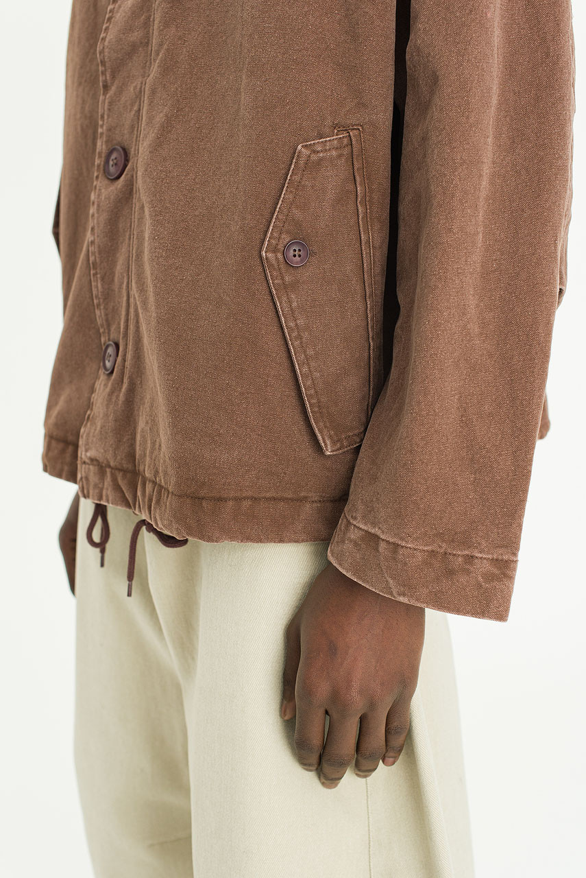 Menswear | Distressed Military Jacket, Wine