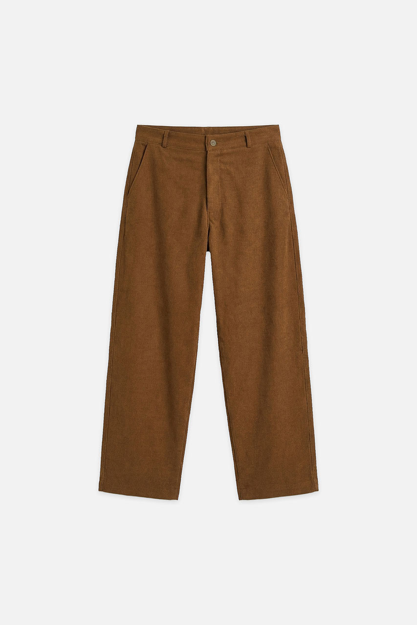 Menswear | Lightweight Curved Pants, Brown